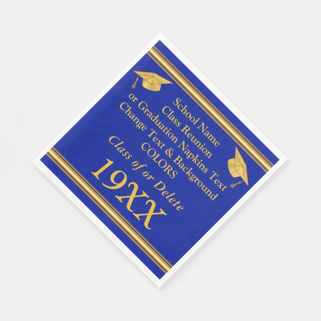 Abschluss oder Klasse Wiedersehen Napkins, Text, F Serviette (Ecke)