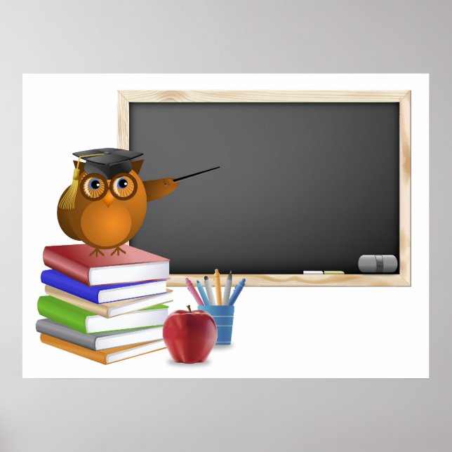 Abschluss oder Zurück zur Schule - Illustrationspa Poster (Vorne)
