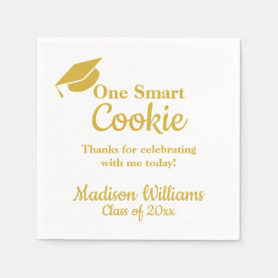 Abschluss One Smart Cookie Party Gold Grand Paper Serviette