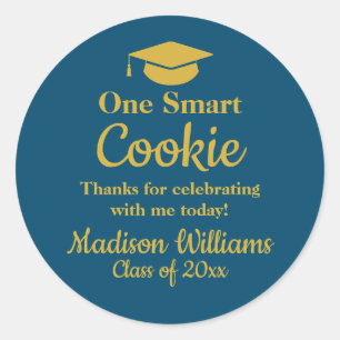 Abschluss One Smart Cookie Um Leckerei zu gehen Ge Runder Aufkleber
