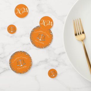 Abschluss Orange Gold Konfetti
