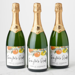 Abschluss Orange und Lemons Herzlichen Glückwunsch