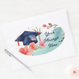 Abschluss Ovaler Aufkleber