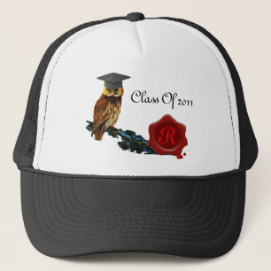 ABSCHLUSS OWL AND RED WAX SIEGEL MONOGRAM TRUCKERKAPPE