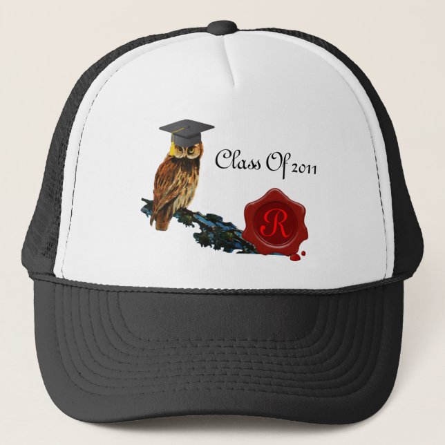 ABSCHLUSS OWL AND RED WAX SIEGEL MONOGRAM TRUCKERKAPPE (Vorderseite)