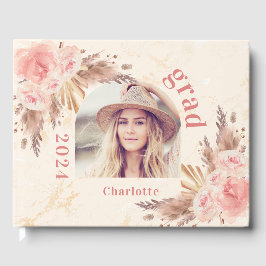 Abschluss Pampas Gras Rose Goldfloralen 2025 Gästebuch
