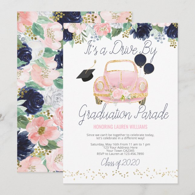 Abschluss-Parade Einladung (Vorne/Hinten)