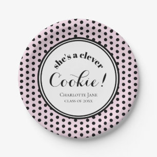 Abschluss-Party-Rosa und Schwarzes Pappteller