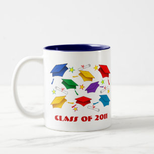 Abschluss-Party-Tassen - Klasse von 2011 Zweifarbige Tasse