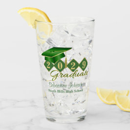 Abschluss Personalisiert Green & Gold 20XX Glas
