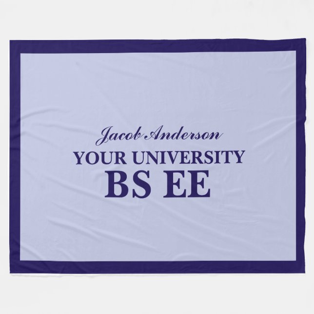 Abschluss Personalisierter Name Fleecedecke (Vorderseite (Horizontal))