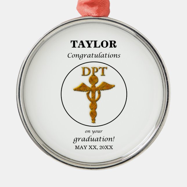 Abschluss Physikalische Therapie Gratulation Ornament Aus Metall (Vorne)
