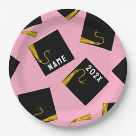 Abschluss Pink Party Paper Teller
