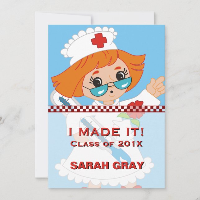 Abschluss| Pinning Zeremonie Nursing School Einladung (Vorderseite)