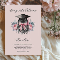 Abschluss Poem Girly Grad Cap Herzlichen Glückwuns