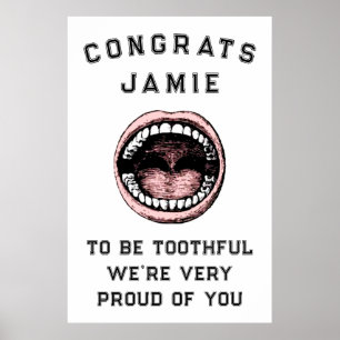 Abschluss-Poster der Zahnarztschule Poster