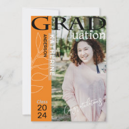 Abschluss Poster Styling Foto Orange Feiertagskarte