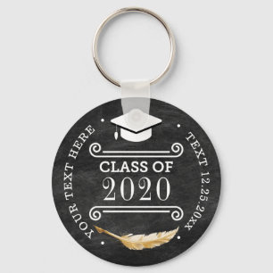 Abschluss Retro Chalkboard Personalisiert Schlüsselanhänger