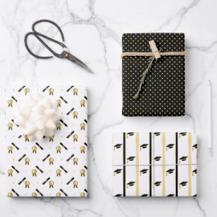 Abschluss Ruhm Set 3 Geschenkpapier Set
