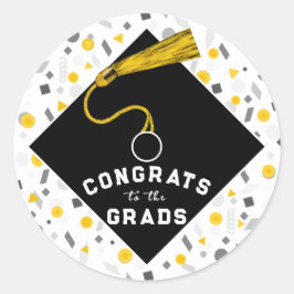 Abschluss Runder Aufkleber