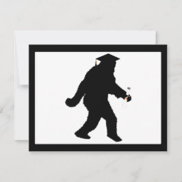 Abschluss Sasquatch mit Grad Cap Einladung