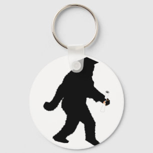 Abschluss Sasquatch mit Grad Cap Schlüsselanhänger