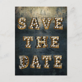 Abschluss-Save the Date Theater-Licht-Buchstaben Ankündigungspostkarte
