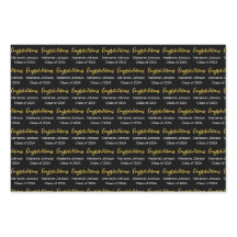 Abschluss Schwarz-weiß Gold Herzlichen Glückwunsch