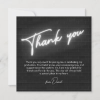 Abschluss Schwarzweiß Nebel Flat Danke Karte