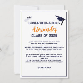 Abschluss Scripting Orange Grußkarte Einladung