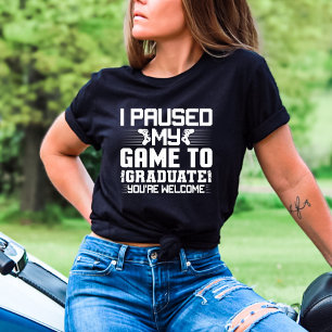 Abschluss Senior Gamer Funny Ich hielt mein Spiel T-Shirt