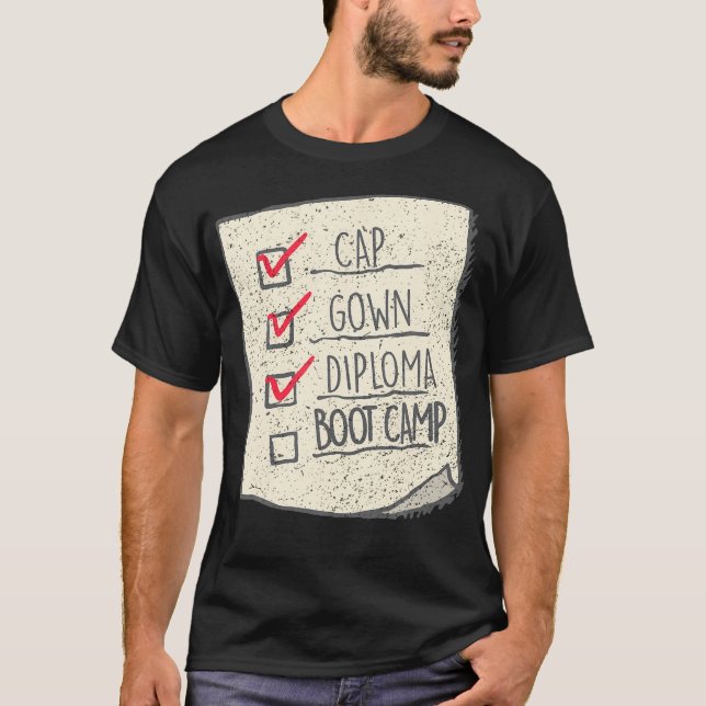Abschluss Shirt Boot Camp Checkliste (Vorderseite)