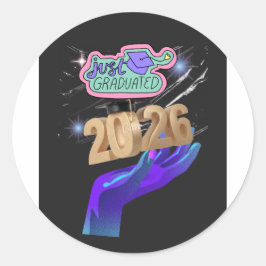 Abschluss-Shirt der Klasse 2026 – Senior 2026  Runder Aufkleber