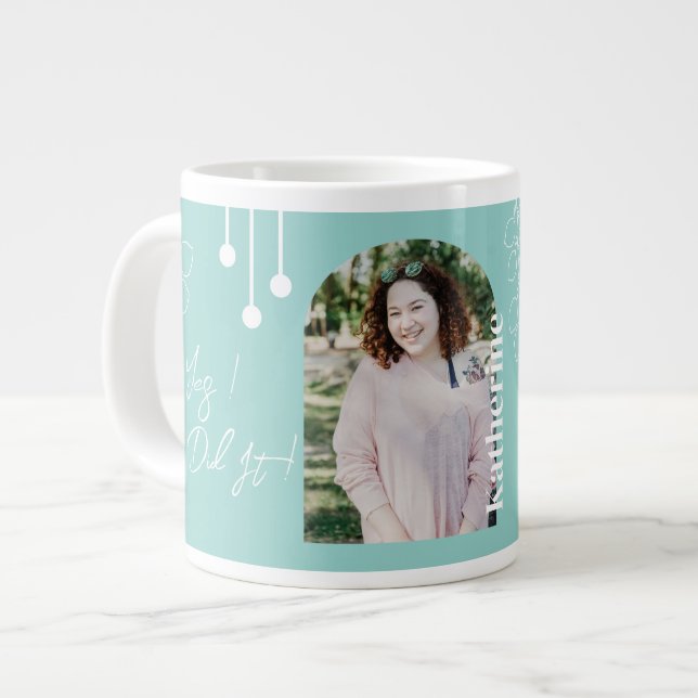 Abschluss Simple Foliage Foto Aqua Jumbo-Tasse (Vorderseite Links)