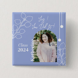 Abschluss Simple Foliage Foto Lavendel Button