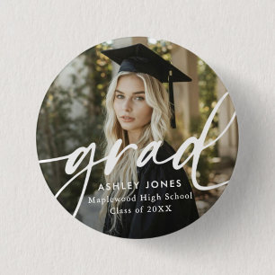 Abschluss Simple Moderne Schrift Klassisches Foto  Button