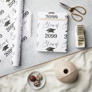 Abschluss-SkriptKLASSE Minimalistisches Jahresmust Geschenkpapier