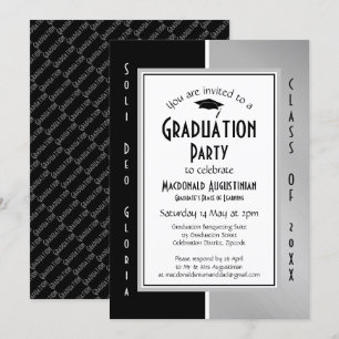 ABSCHLUSS Soli Deo Gloria Black Silver Gray Einladung