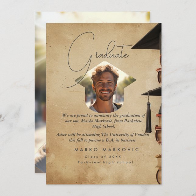 Abschluss Son I Rustic Ankündigung (Vorne/Hinten)