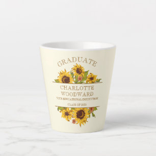 Abschluss Sonnenblumen Blumenstrauß Abschluss Milchtasse