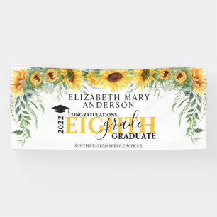 Abschluss Sonnenblumen Mittelschule Banner