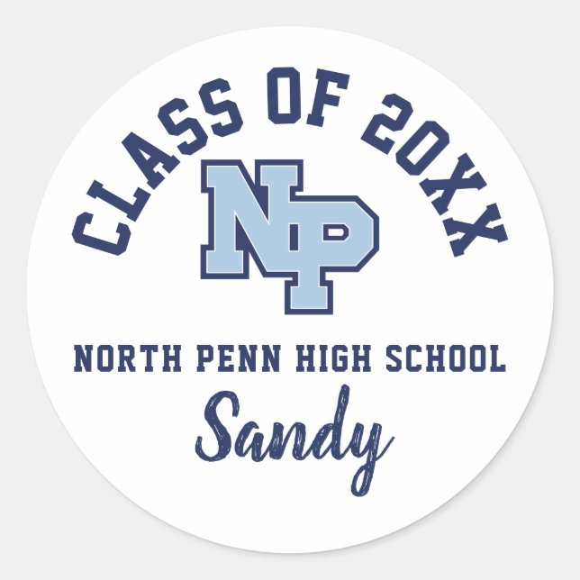 Abschluss Stickers North Penn High School, Custom (Vorderseite)