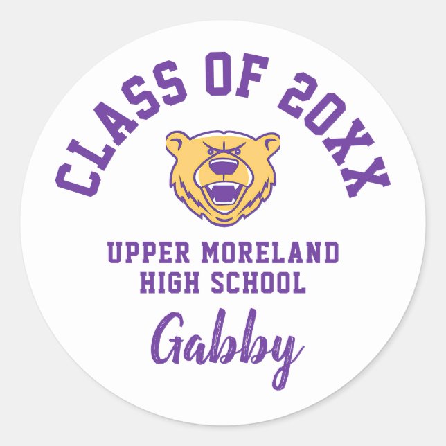 Abschluss Stickers Upper Moreland High School (Vorderseite)