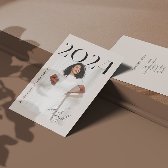 Abschluss Student School Networking Modernes Foto Visitenkarte (Von Creator hochgeladen)