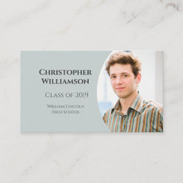Abschluss-Studenten-Schulvernetzungs-modernes Foto Visitenkarte