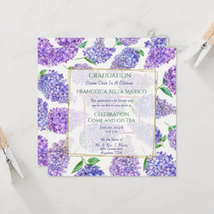Abschluss Tea Daughter Lila Lilacs Einladung