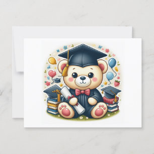 "Abschluss Teddy Bear Delight" Postkarte