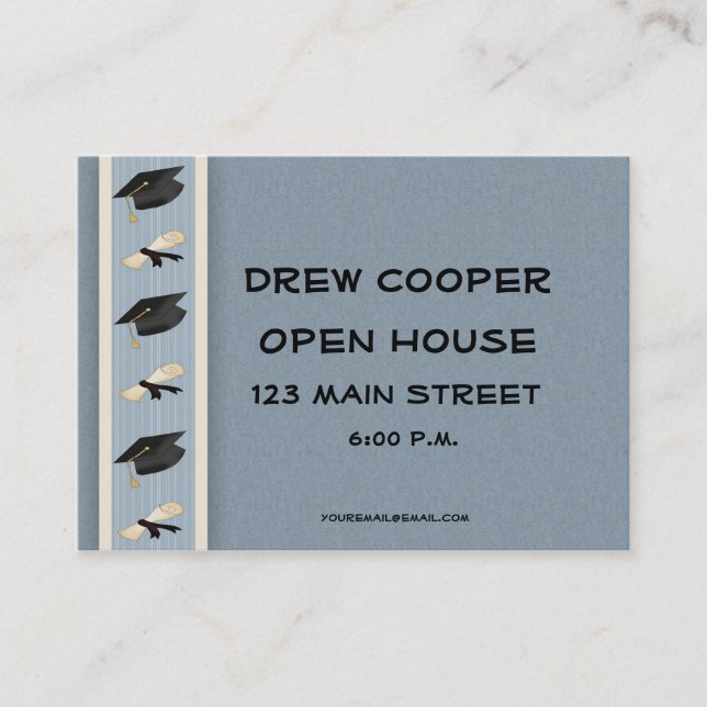 Abschluss teilen Blau aus Telefonnummerkarte (Vorderseite)