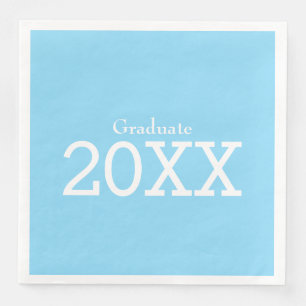 Abschluss Theme Light Blue Paper Napkin Serviette