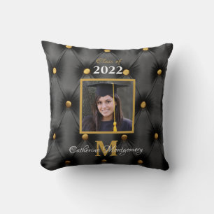 Abschluss Traditioneller Schwarz-Gold-Tufted-Throw Kissen